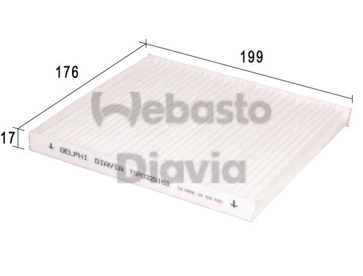 Filter, cabin air (82D0325163A)