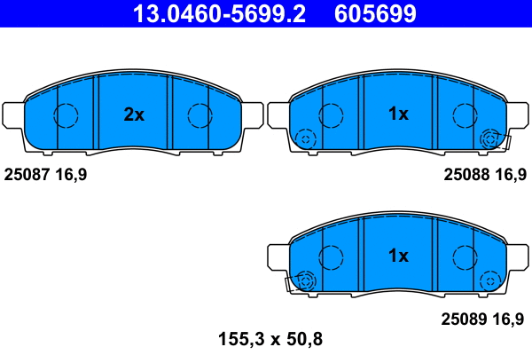Brake Pad Set, disc brake (13.0460-5699.2)