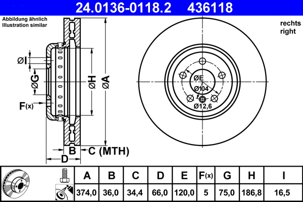 Brake Disc (24.0136-0118.2)