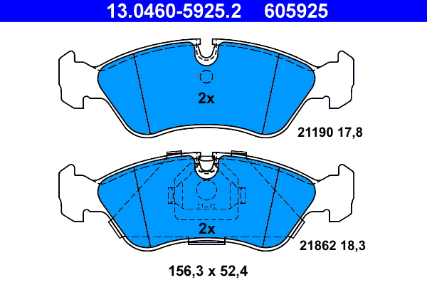 Brake Pad Set, disc brake (13.0460-5925.2)