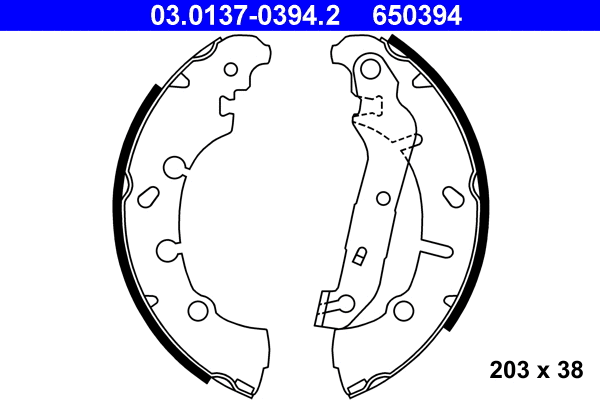 Brake Shoe Set (03.0137-0394.2)