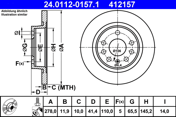 Brake Disc (24.0112-0157.1)