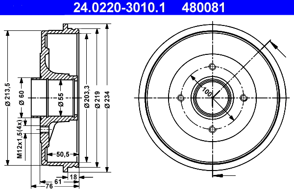 Brake Drum (24.0220-3010.1)
