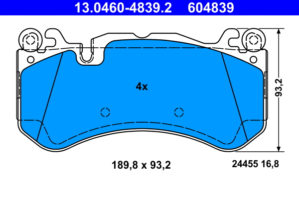 Brake Pad Set, disc brake (13.0460-4839.2)