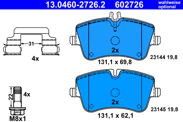 Brake Pad Set, disc brake