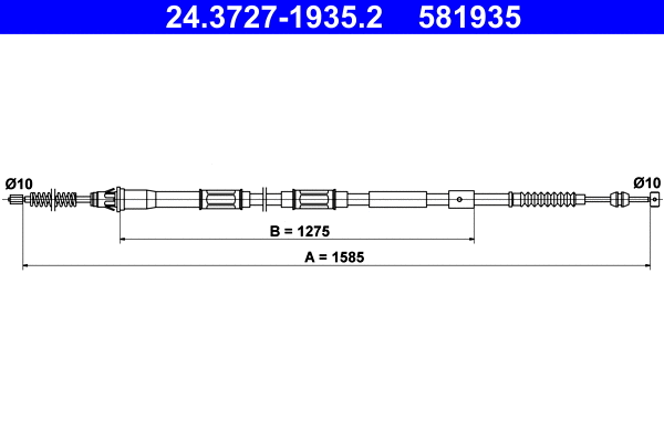 Cable Pull, parking brake (24.3727-1935.2)