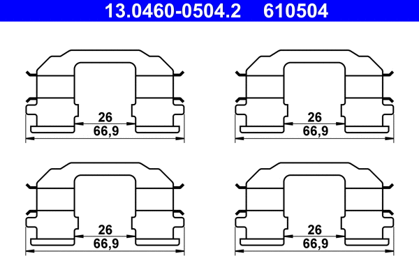 Accessory Kit, disc brake pad (13.0460-0504.2)