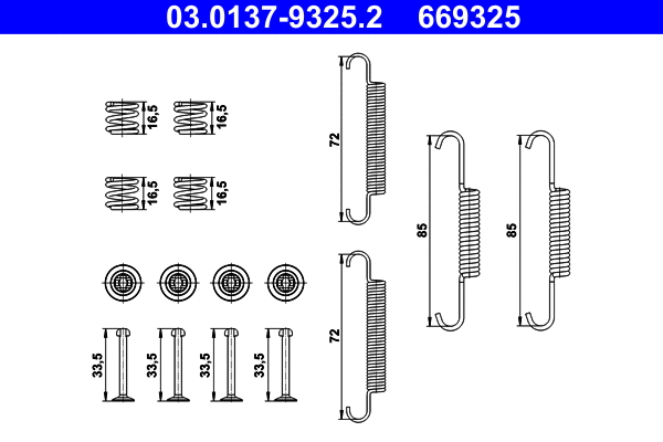 Accessory Kit, parking brake shoes (03.0137-9325.2)