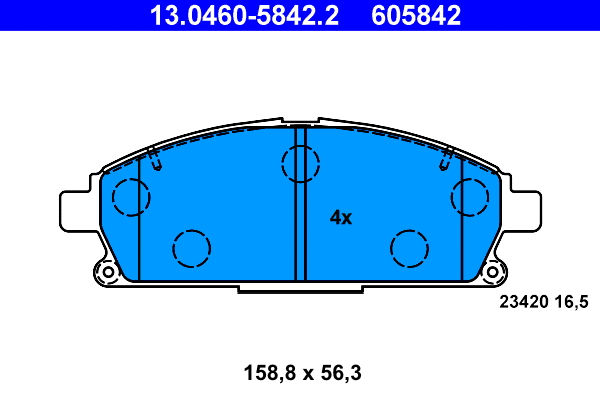 Brake Pad Set, disc brake (13.0460-5842.2)