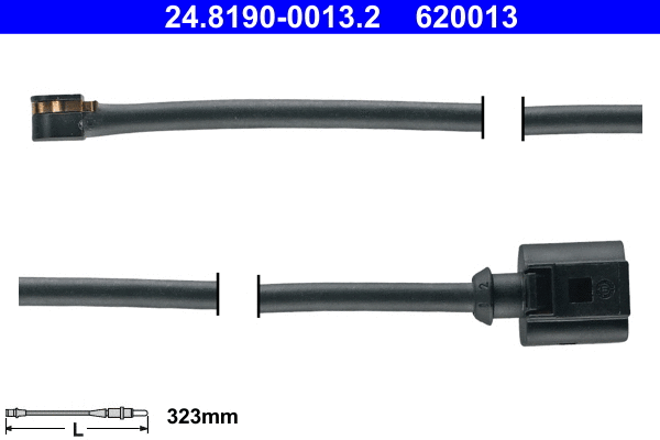 Warning Contact, brake pad wear (24.8190-0013.2)