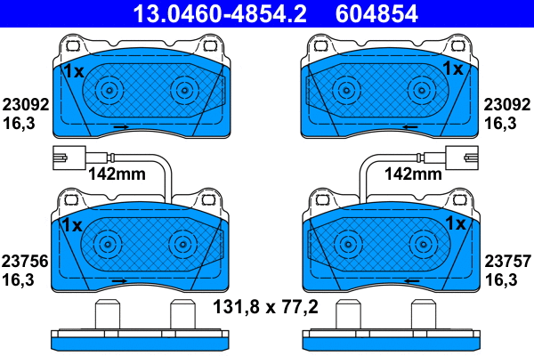 Brake Pad Set, disc brake (13.0460-4854.2)