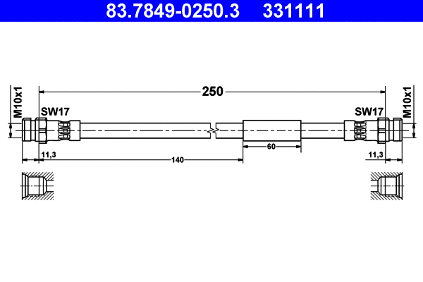 Brake Hose (83.7849-0250.3)