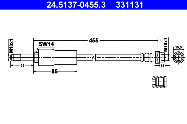 Brake Hose (24.5137-0455.3)