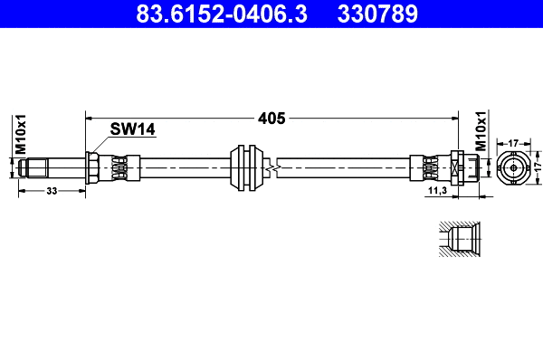 Brake Hose (83.6152-0406.3)
