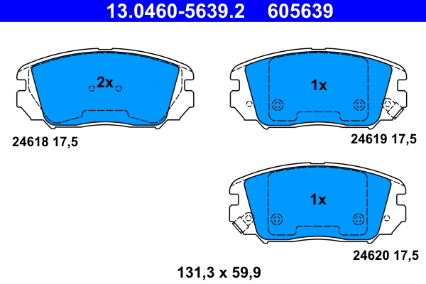 Brake Pad Set, disc brake (13.0460-5639.2)
