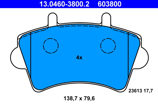 Brake Pad Set, disc brake (13.0460-3800.2)