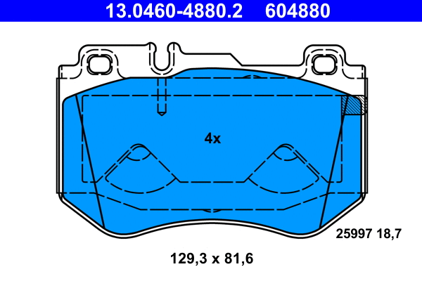 Brake Pad Set, disc brake (13.0460-4880.2)