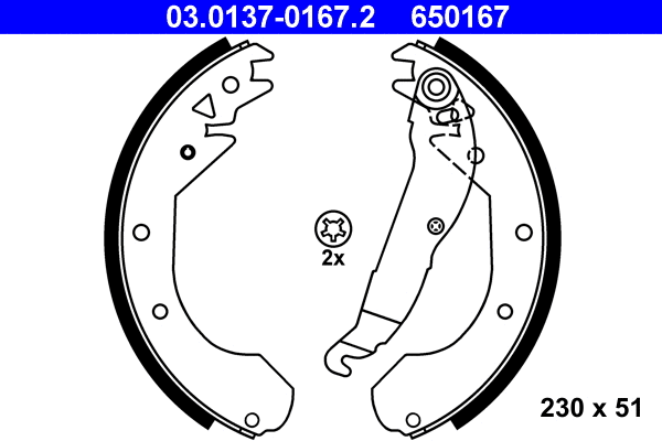Brake Shoe Set (03.0137-0167.2)