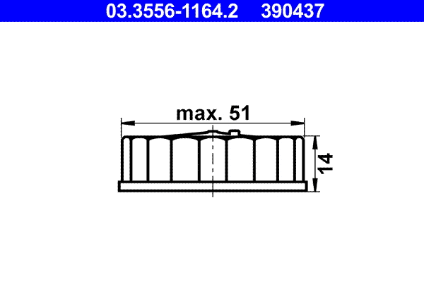 Cap, brake fluid reservoir (03.3556-1164.2)