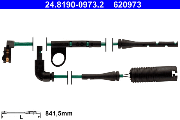 Warning Contact, brake pad wear (24.8190-0973.2)