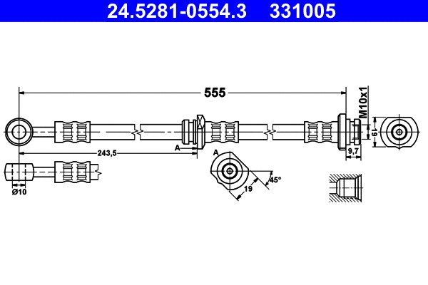 Brake Hose (24.5281-0554.3)