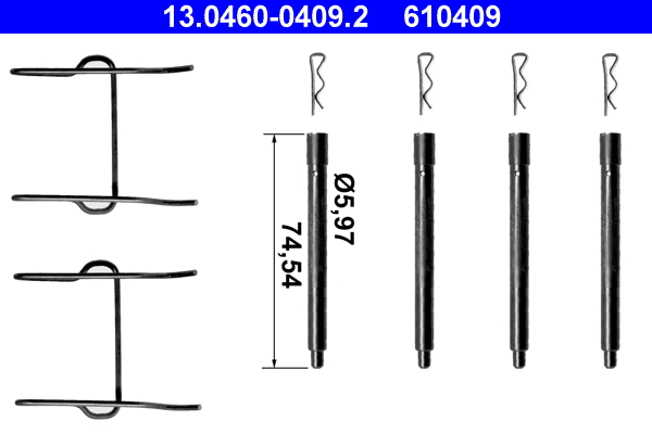 Accessory Kit, disc brake pad (13.0460-0409.2)