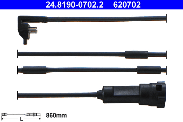 Warning Contact, brake pad wear (24.8190-0702.2)