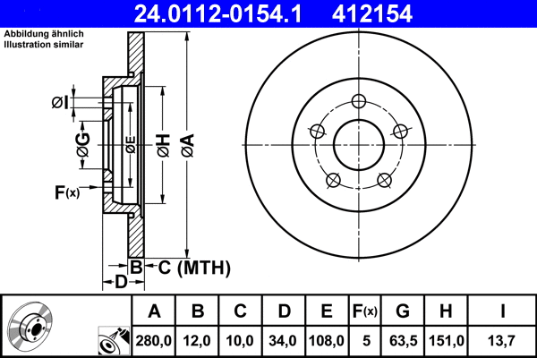 Brake Disc (24.0112-0154.1)