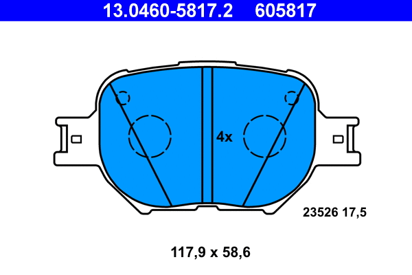 Brake Pad Set, disc brake (13.0460-5817.2)