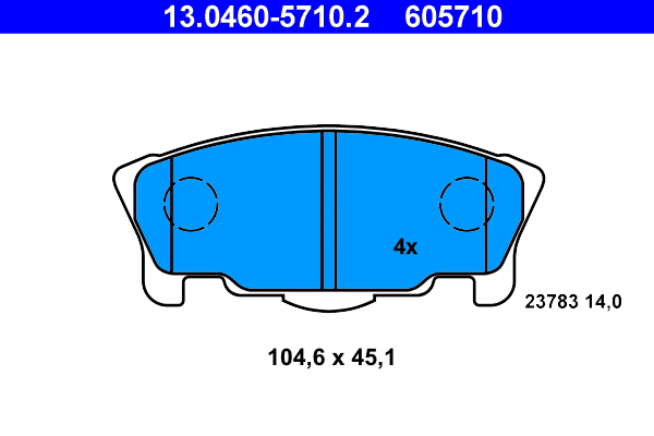 Brake Pad Set, disc brake (13.0460-5710.2)
