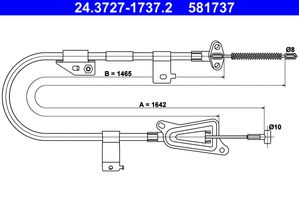 Cable Pull, parking brake (24.3727-1737.2)