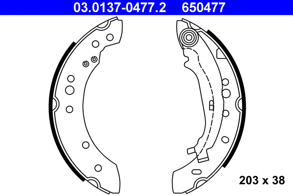 Brake Shoe Set (03.0137-0477.2)