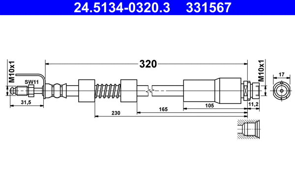 Brake Hose (24.5134-0320.3)