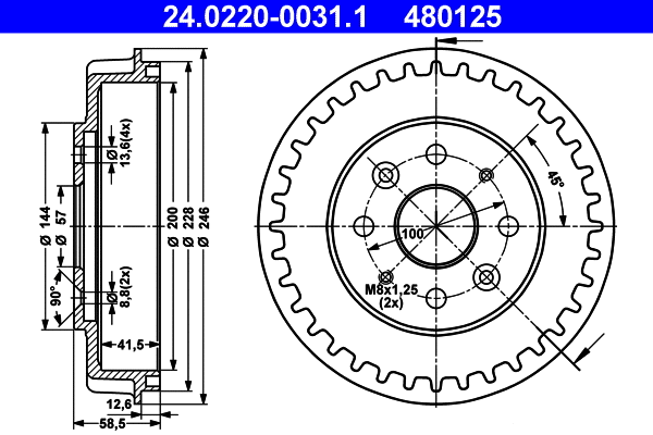 Brake Drum (24.0220-0031.1)