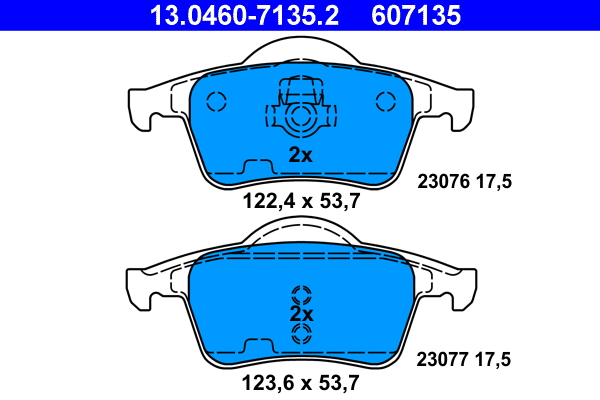 Brake Pad Set, disc brake (13.0460-7135.2)