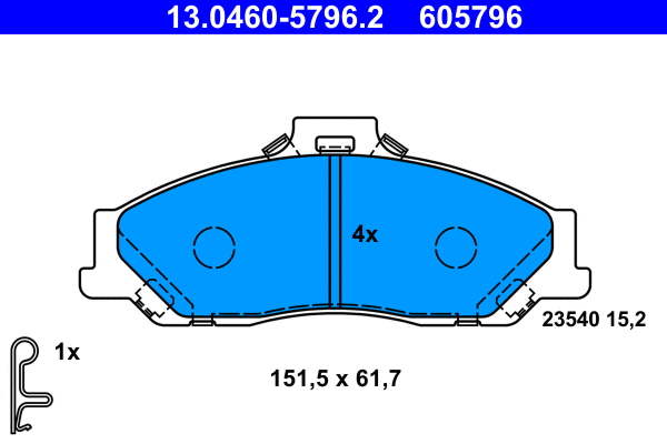 Brake Pad Set, disc brake (13.0460-5796.2)