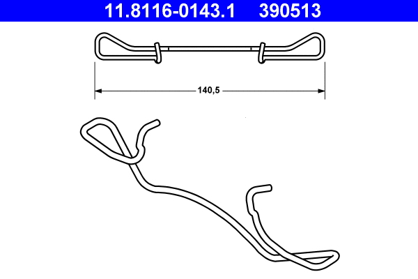 Spring, brake caliper (11.8116-0143.1)
