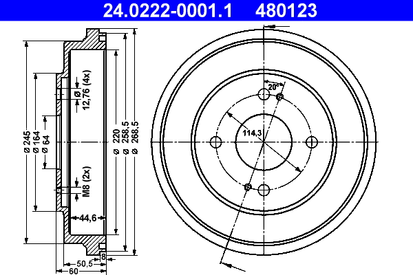 Brake Drum (24.0222-0001.1)