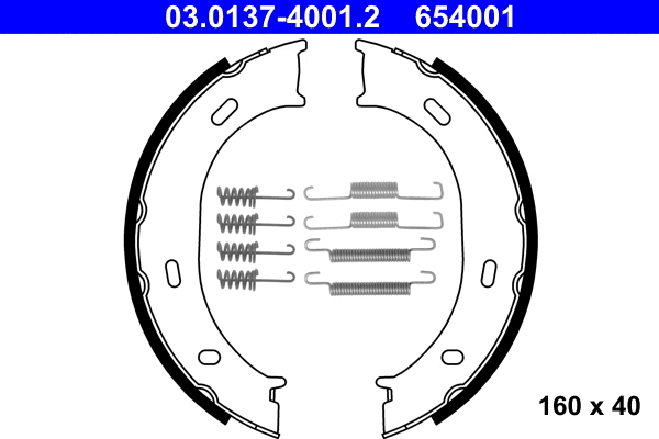 Brake Shoe Set, parking brake (03.0137-4001.2)