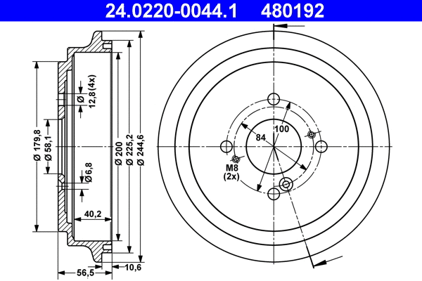 Brake Drum (24.0220-0044.1)