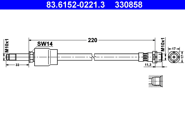 Brake Hose (83.6152-0221.3)