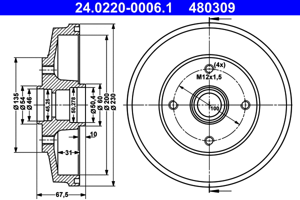Brake Drum (24.0220-0006.1)