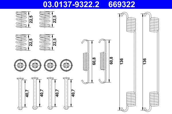 Accessory Kit, brake shoes (03.0137-9322.2)