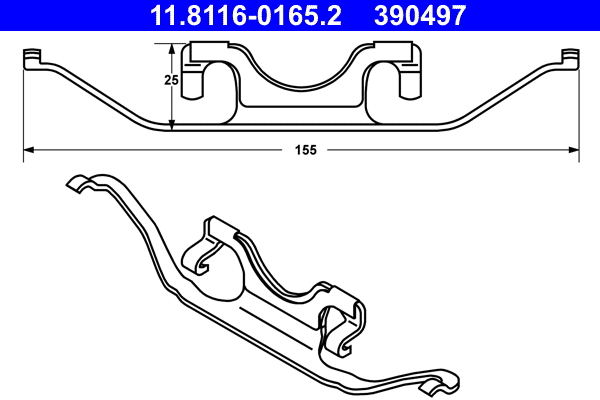 Spring, brake caliper (11.8116-0165.2)