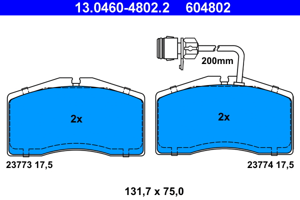 Brake Pad Set, disc brake (13.0460-4802.2)