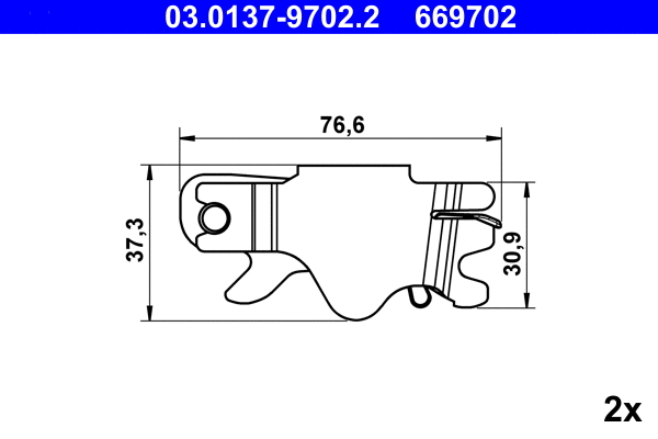 Accessory Kit, parking brake shoes (03.0137-9702.2)