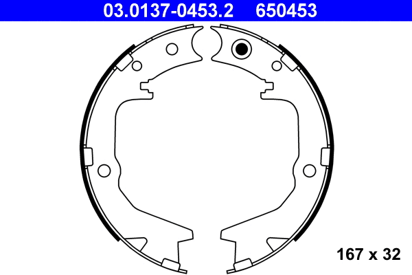 Brake Shoe Set, parking brake (03.0137-0453.2)