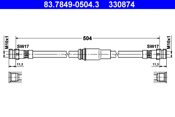 Brake Hose (83.7849-0504.3)