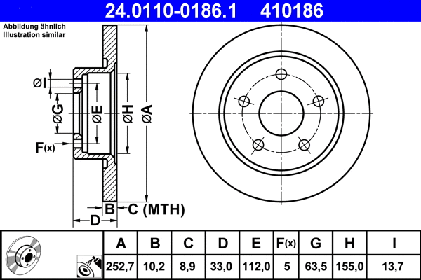 Brake Disc (24.0110-0186.1)
