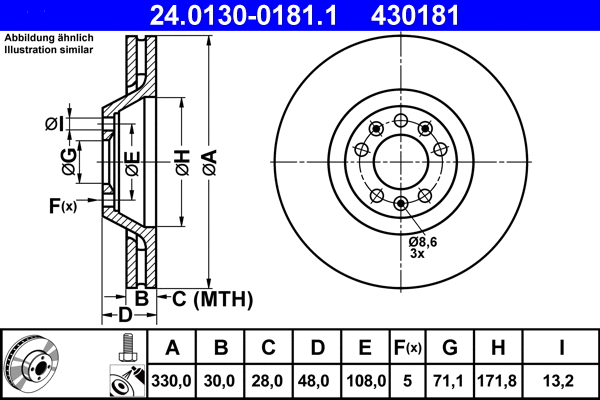 Brake Disc (24.0130-0181.1)